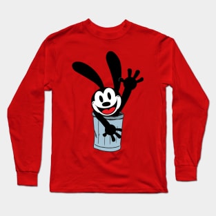 Oswald The Lucky Rabbit is hiding Long Sleeve T-Shirt